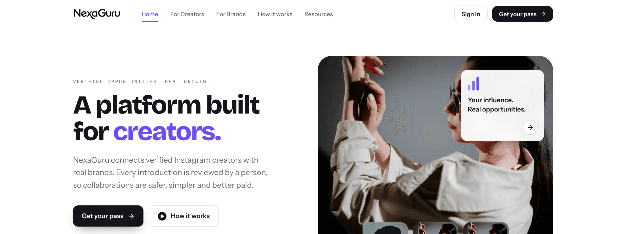 The NexaGuru website